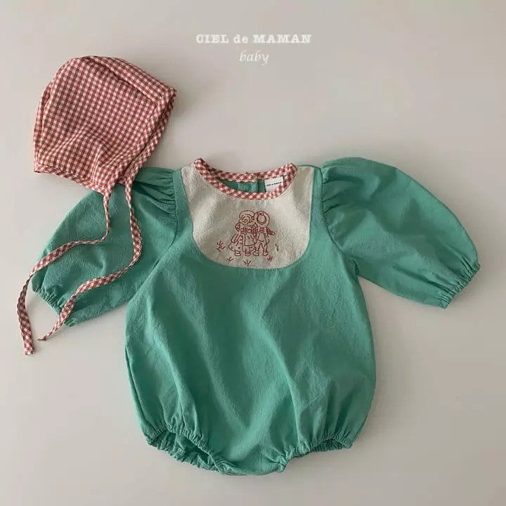 Ciel De Maman - Korean Baby Fashion - #onlinebabyboutique - Grip Tok Bodysuit with Bonnet - 6