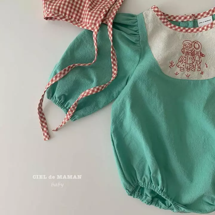 Ciel De Maman - Korean Baby Fashion - #onlinebabyshop - Grip Tok Bodysuit with Bonnet - 7