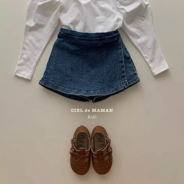 Ciel De Maman - Korean Children Fashion - #Kfashion4kids - Denim Skirt Pants - 2