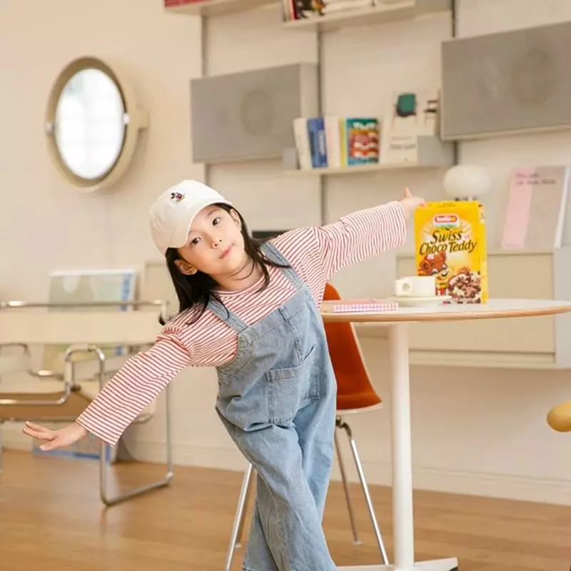 Ciel De Maman - Korean Children Fashion - #Kfashion4kids - Cheese Dungarees Denim - 5