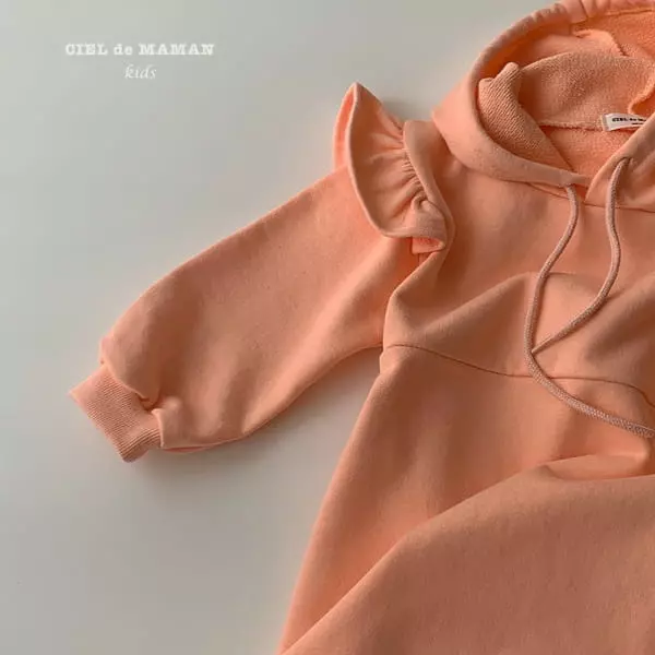 Ciel De Maman - Korean Children Fashion - #childofig - Hoody Frill One-piece - 4