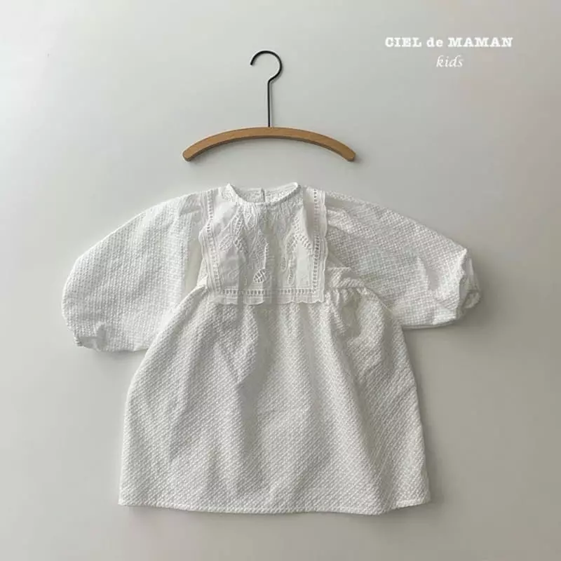 Ciel De Maman - Korean Children Fashion - #childrensboutique - Eyelet Lace One-piece