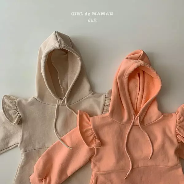 Ciel De Maman - Korean Children Fashion - #designkidswear - Hoody Frill One-piece - 6