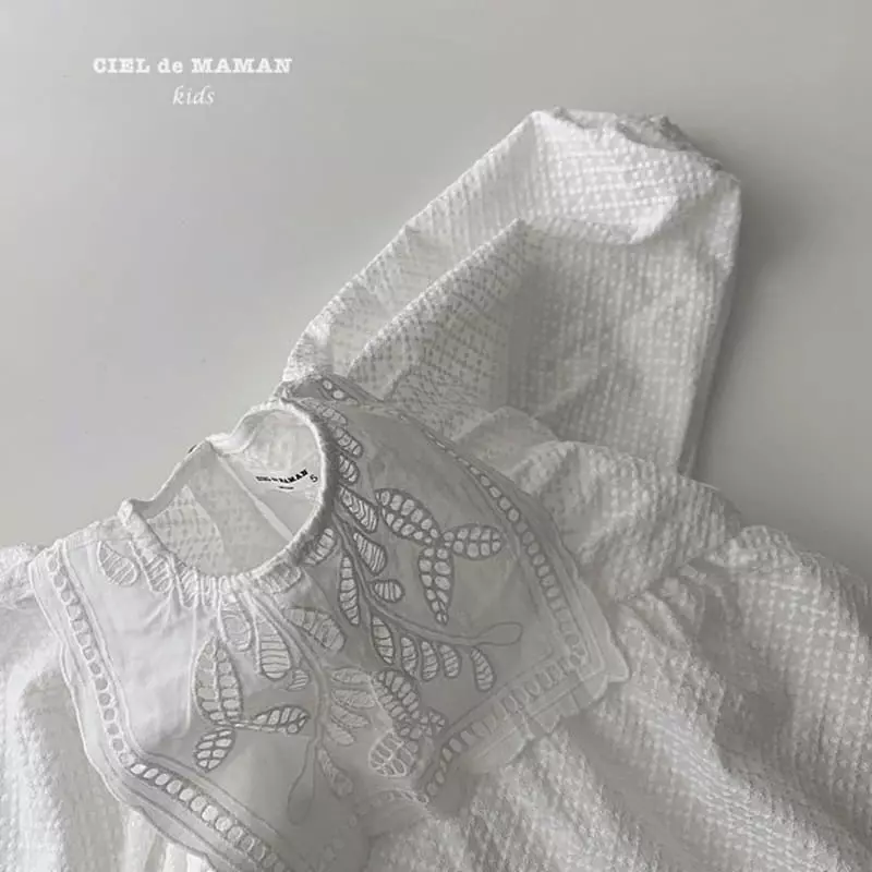 Ciel De Maman - Korean Children Fashion - #discoveringself - Eyelet Lace One-piece - 3