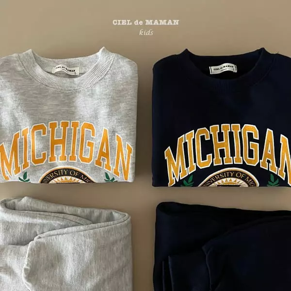 Ciel De Maman - Korean Children Fashion - #fashionkids - University Student Top Bottom Set