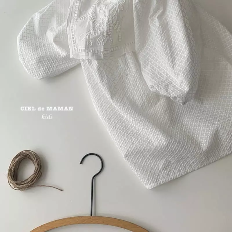 Ciel De Maman - Korean Children Fashion - #discoveringself - Eyelet Lace One-piece - 4