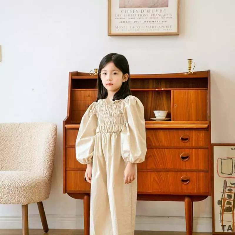 Ciel De Maman - Korean Children Fashion - #fashionkids - Spring Smocked Jumpsuit with Mom - 3