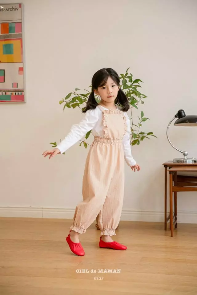 Ciel De Maman - Korean Children Fashion - #kidsshorts - Frill Sausage Dungarees - 3