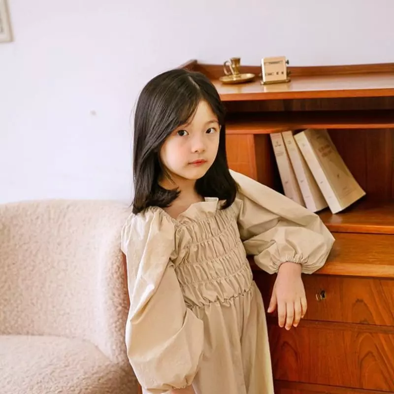 Ciel De Maman - Korean Children Fashion - #kidsstore - Spring Smocked Jumpsuit with Mom - 5