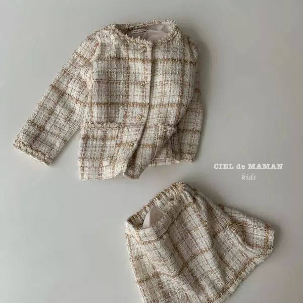 Ciel De Maman - Korean Children Fashion - #kidzfashiontrend - Charmig Twid Top Bottom Set