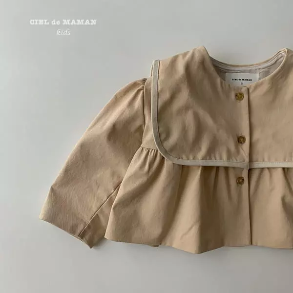 Ciel De Maman - Korean Children Fashion - #littlefashionista - Crop Trench Coat