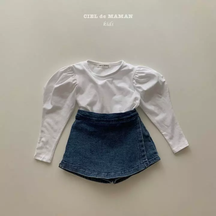 Ciel De Maman - Korean Children Fashion - #littlefashionista - Denim Skirt Pants - 3