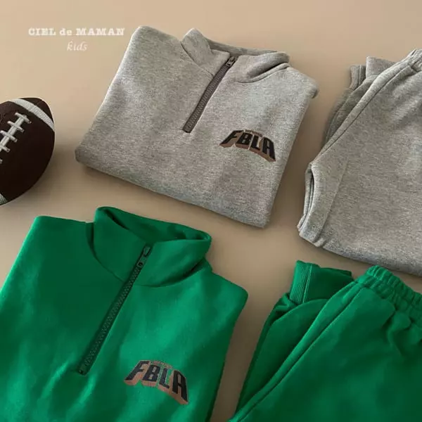 Ciel De Maman - Korean Children Fashion - #minifashionista - School Zip-up Bottom Set - 9