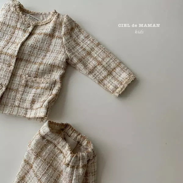Ciel De Maman - Korean Children Fashion - #prettylittlegirls - Charmig Twid Top Bottom Set - 6