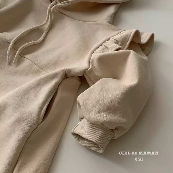 Ciel De Maman - Korean Children Fashion - #prettylittlegirls - Hoody Frill One-piece - 2