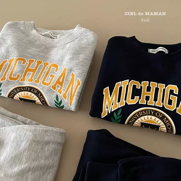 Ciel De Maman - Korean Children Fashion - #prettylittlegirls - University Student Top Bottom Set - 9