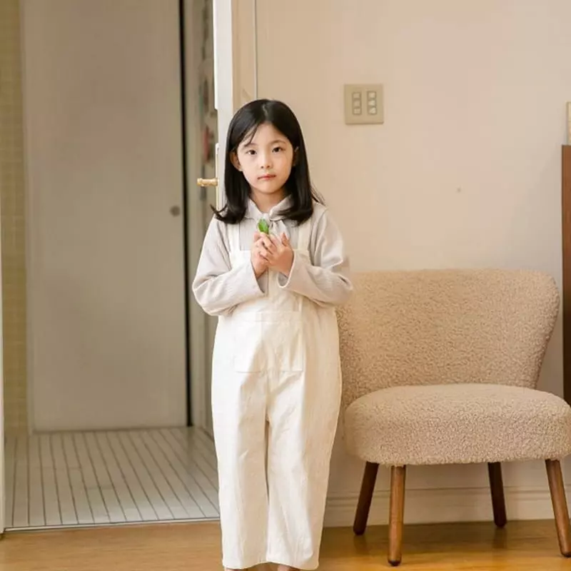 Ciel De Maman - Korean Children Fashion - #todddlerfashion - Cheese Dungarees Denim - 10