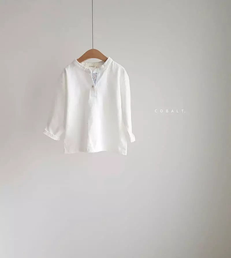 Cobalt - Korean Children Fashion - #designkidswear - Two Button Tee - 8