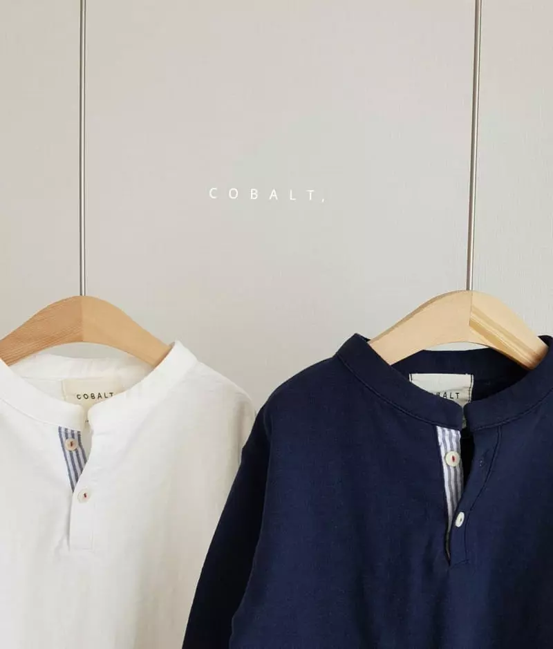 Cobalt - Korean Children Fashion - #minifashionista - Two Button Tee