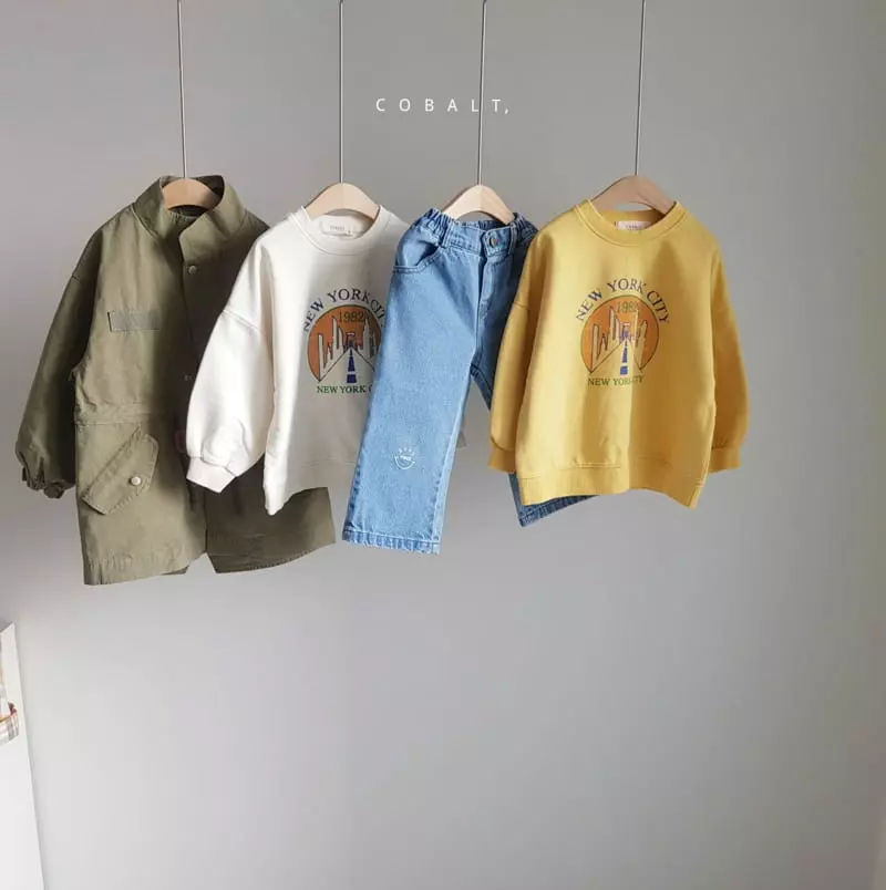 Cobalt - Korean Children Fashion - #minifashionista - Newyork City Sweatshirt - 10