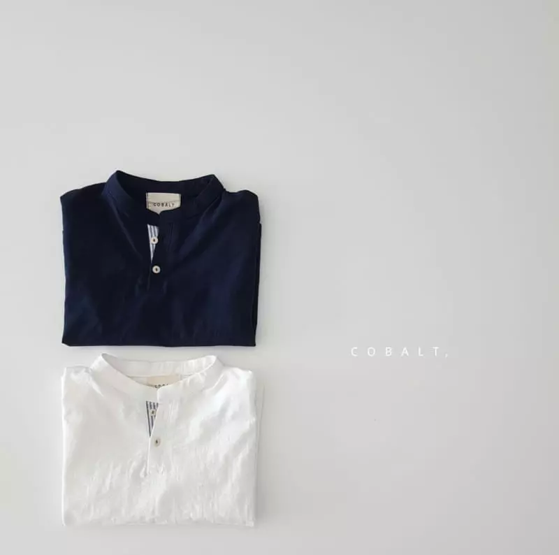 Cobalt - Korean Children Fashion - #stylishchildhood - Two Button Tee - 5