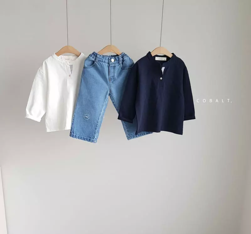 Cobalt - Korean Children Fashion - #todddlerfashion - Two Button Tee - 4