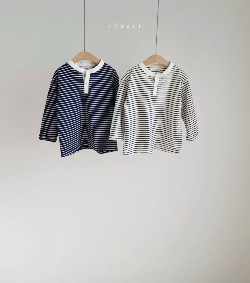 Cobalt - Korean Children Fashion - #toddlerclothing - Henry Streips Tee - 2