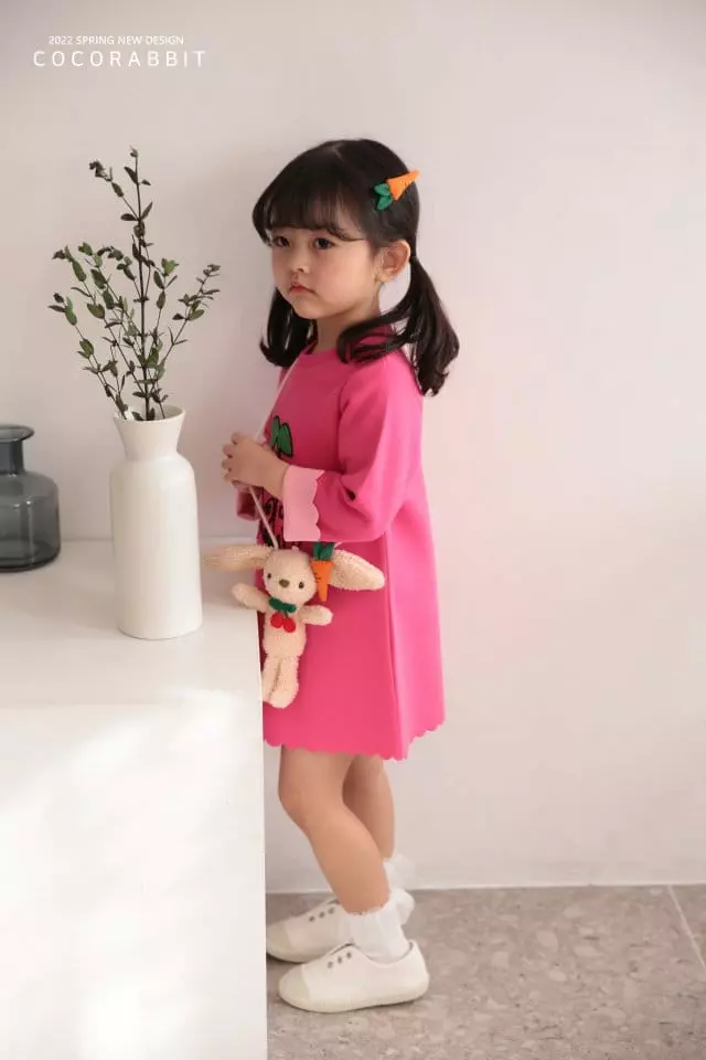 Coco Rabbit - Korean Children Fashion - #kidsstore - Rabbit Cherry One-piece - 3