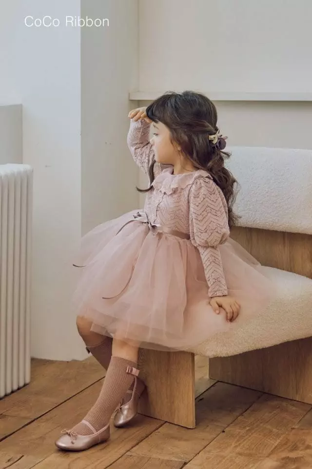 Coco Ribbon - Korean Children Fashion - #childofig - Lace One-piece - 4