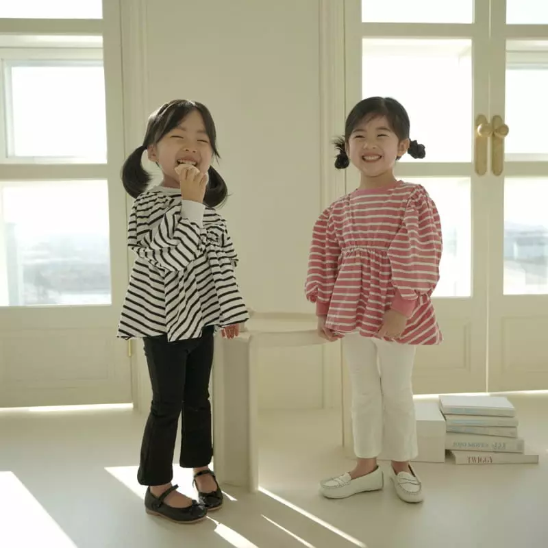 Color - Korean Children Fashion - #littlefashionista - Cheese Top Bottom Set - 2