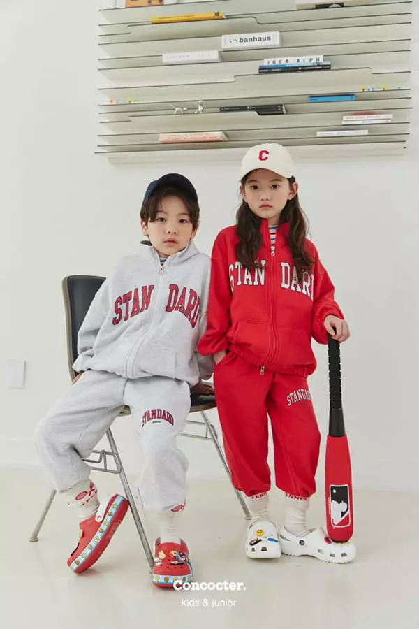 Concocter - Korean Children Fashion - #childofig - Standard Zip-up Top Bottom Set - 6
