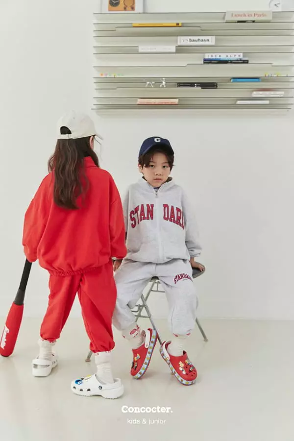 Concocter - Korean Children Fashion - #childofig - Standard Zip-up Top Bottom Set - 7