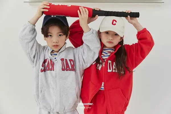 Concocter - Korean Children Fashion - #discoveringself - Standard Zip-up Top Bottom Set - 10