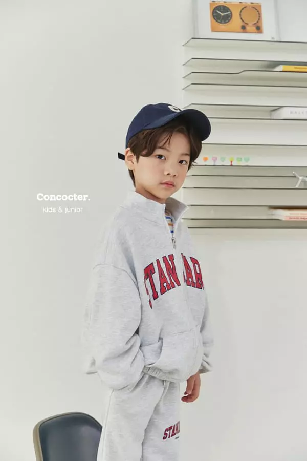 Concocter - Korean Children Fashion - #fashionkids - Standard Zip-up Top Bottom Set - 11