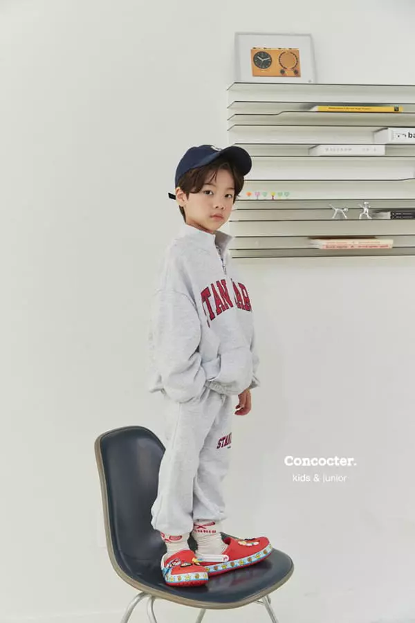 Concocter - Korean Children Fashion - #kidsshorts - Standard Zip-up Top Bottom Set - 12