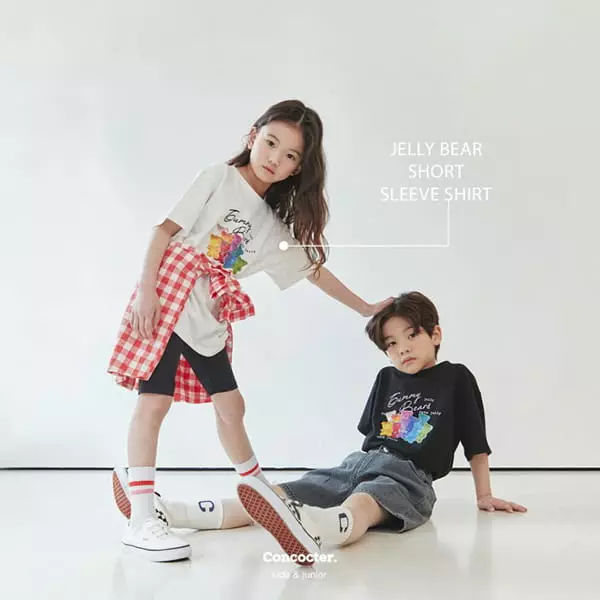 Concocter - Korean Children Fashion - #kidsstore - Jelly Bear Short Sleeves