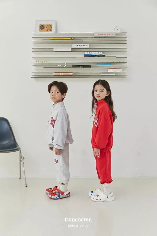 Concocter - Korean Children Fashion - #magicofchildhood - Standard Zip-up Top Bottom Set - 3