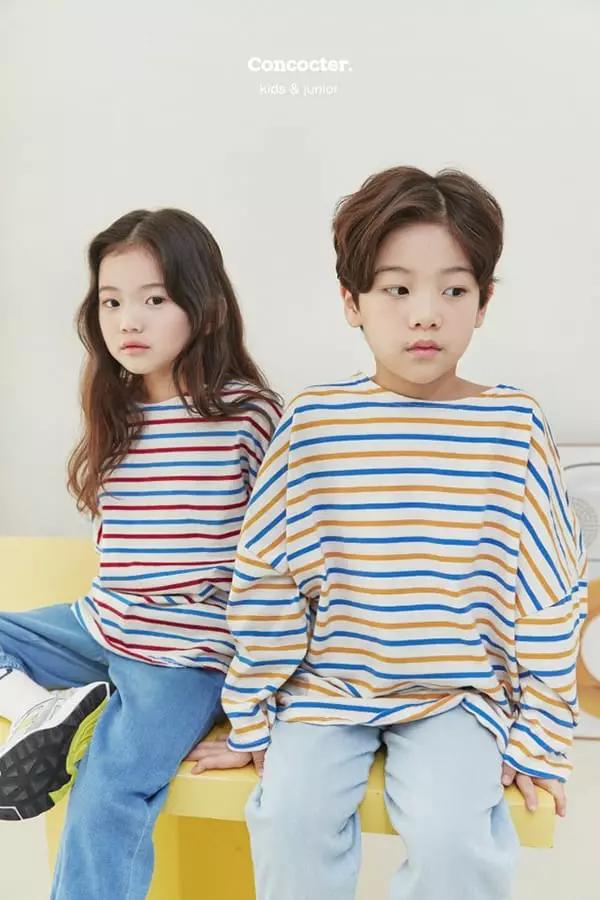 Concocter - Korean Children Fashion - #minifashionista - Loose Fit Stripes Tee - 3