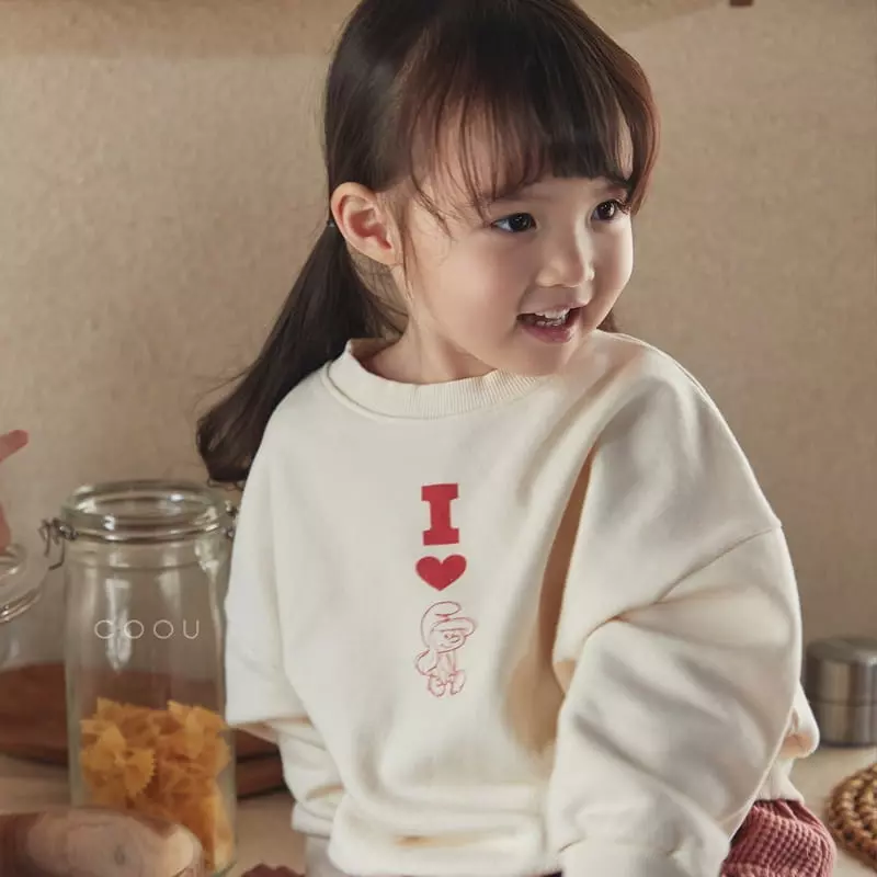 Coou - Korean Children Fashion - #childofig - Love Sweatshirt - 5