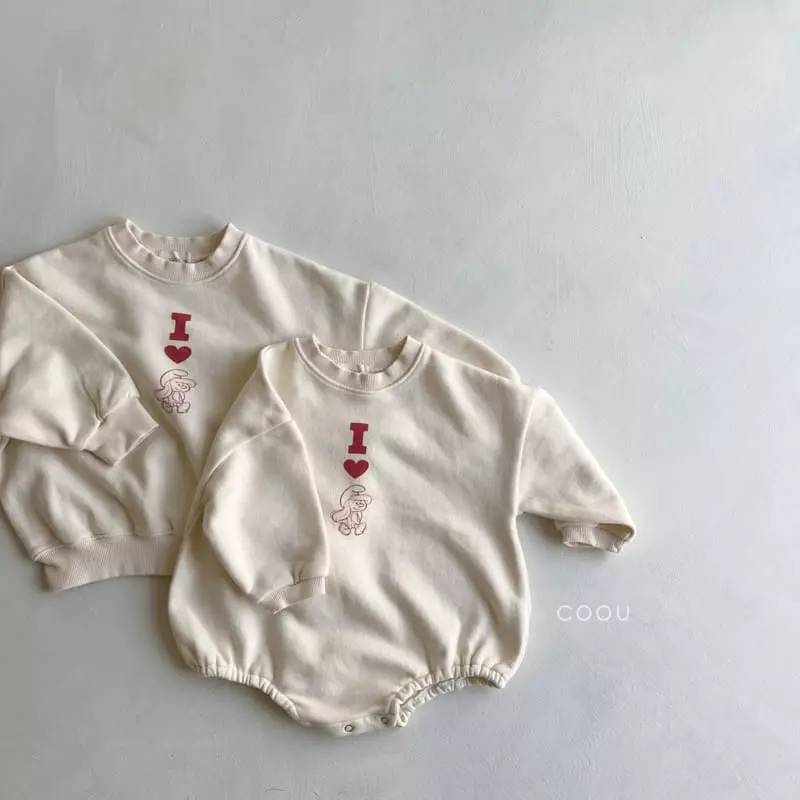 Coou - Korean Children Fashion - #kidsshorts - Love Sweatshirt - 10
