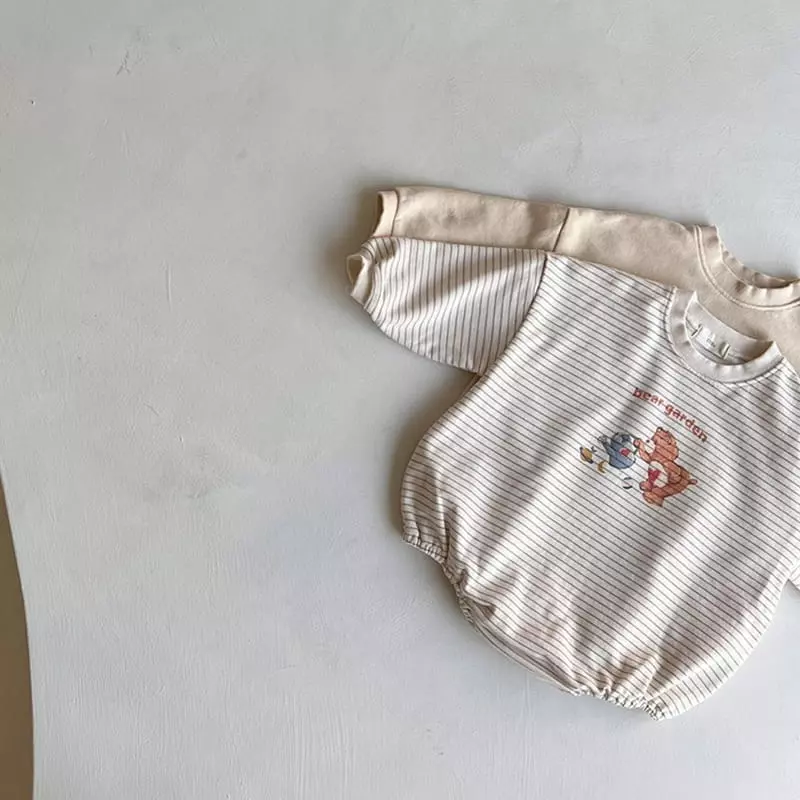 Coou - Korean Children Fashion - #todddlerfashion - Bear Garden Bodysuit - 5