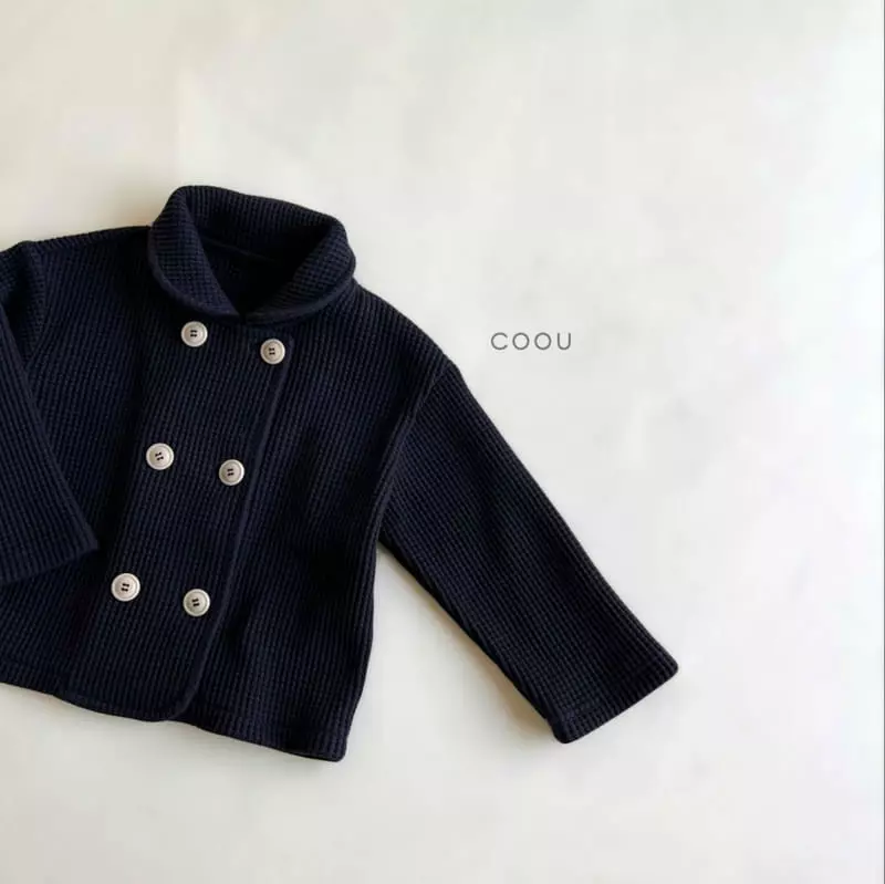 Coou - Korean Children Fashion - #toddlerclothing - Loui Waffle Double Jacket - 8