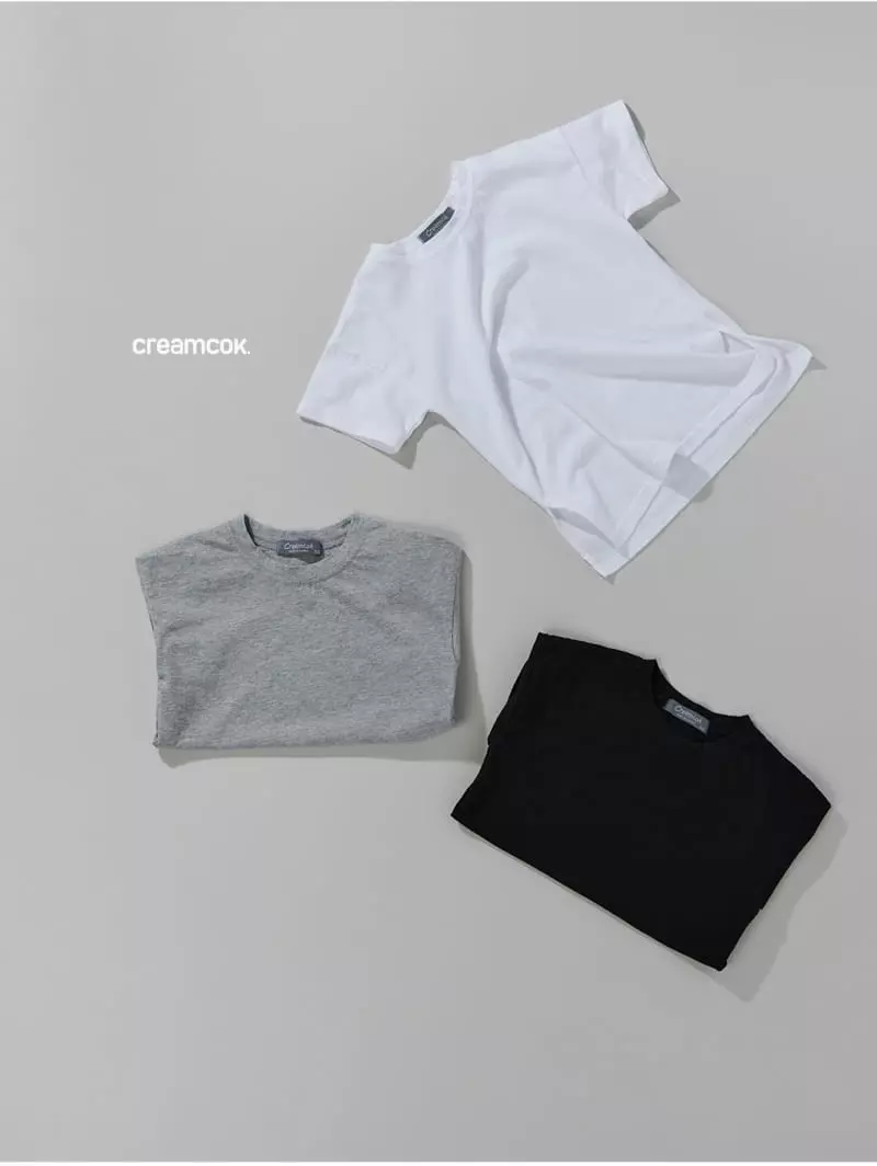 Creamcok - Korean Children Fashion - #Kfashion4kids - Layered Slit Short Sleeves Tee