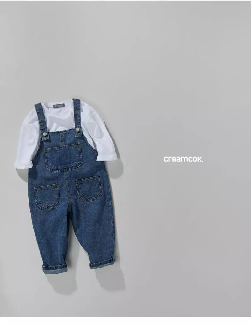Creamcok - Korean Children Fashion - #childofig - Cok Cok Denim Dungarees - 12