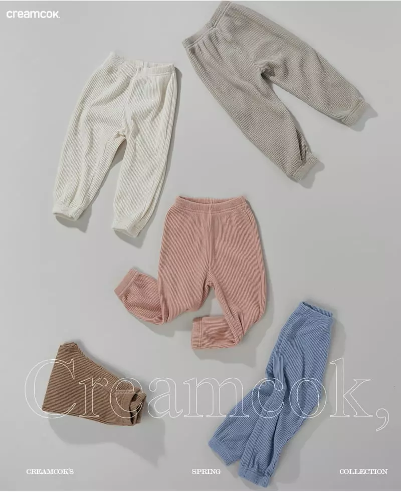Creamcok - Korean Children Fashion - #childofig - Cooing Waffle Jogger Pants - 8