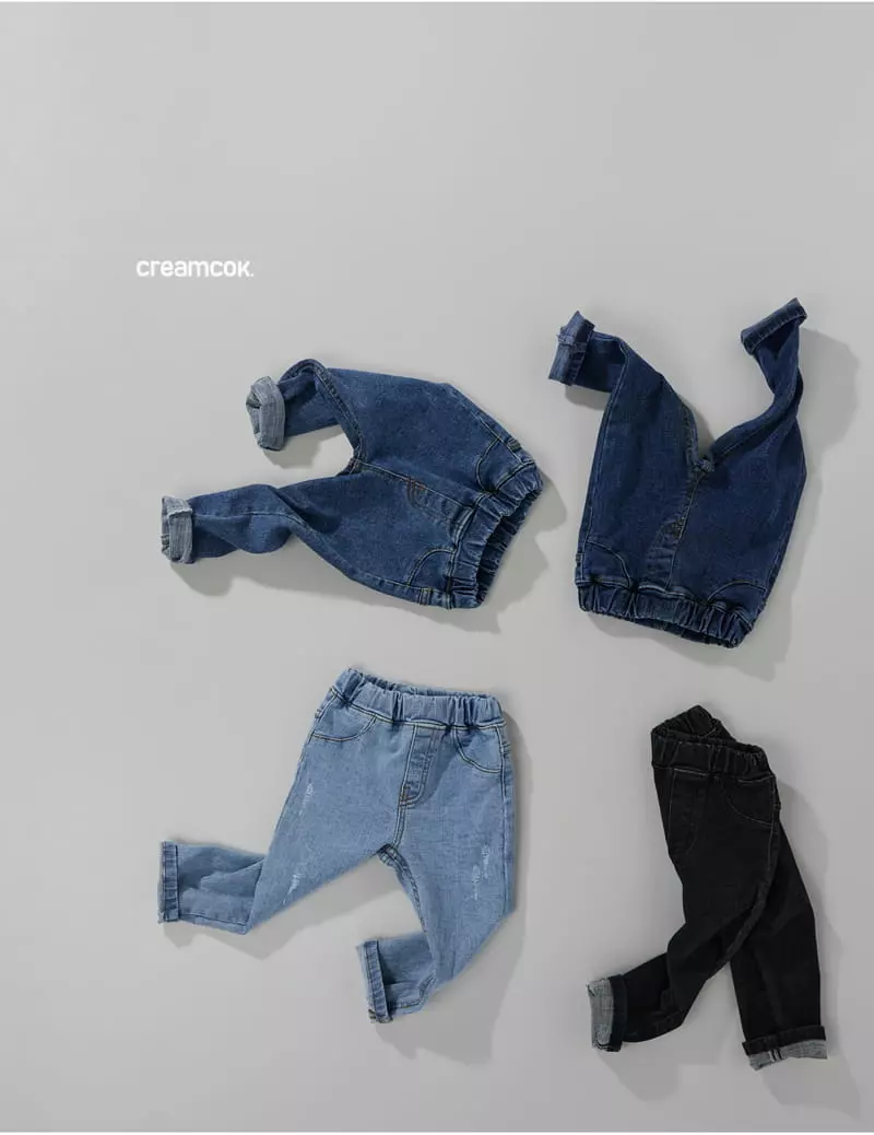 Creamcok - Korean Children Fashion - #childofig - Style Denim Leggings - 6