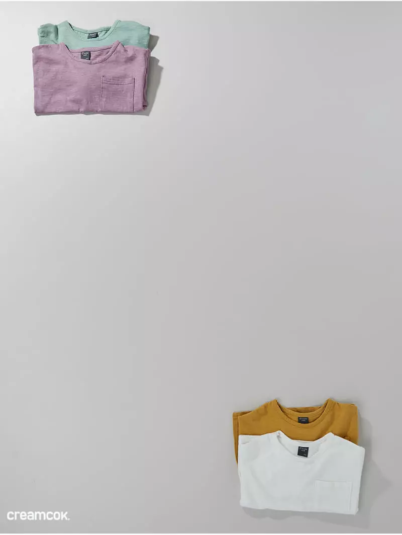 Creamcok - Korean Children Fashion - #childofig - Pocket Slav Tee - 11
