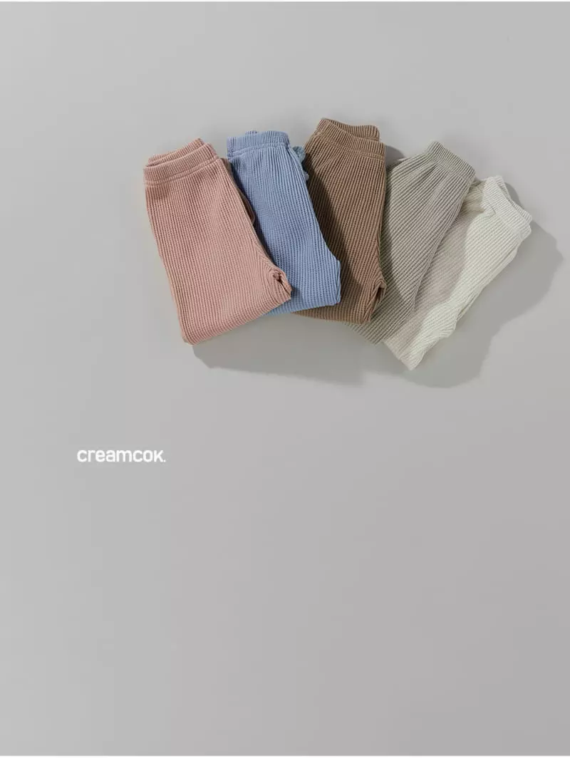 Creamcok - Korean Children Fashion - #designkidswear - Cooing Waffle Jogger Pants - 11