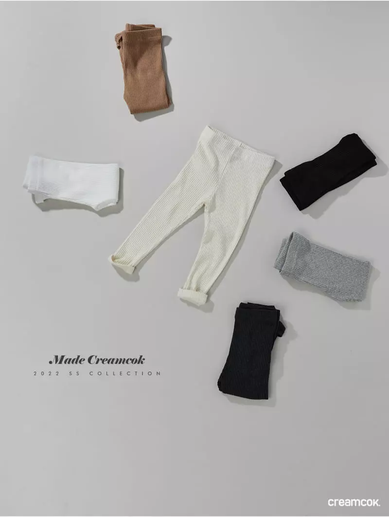 Creamcok - Korean Children Fashion - #designkidswear - Sticky Rib Leggings - 2