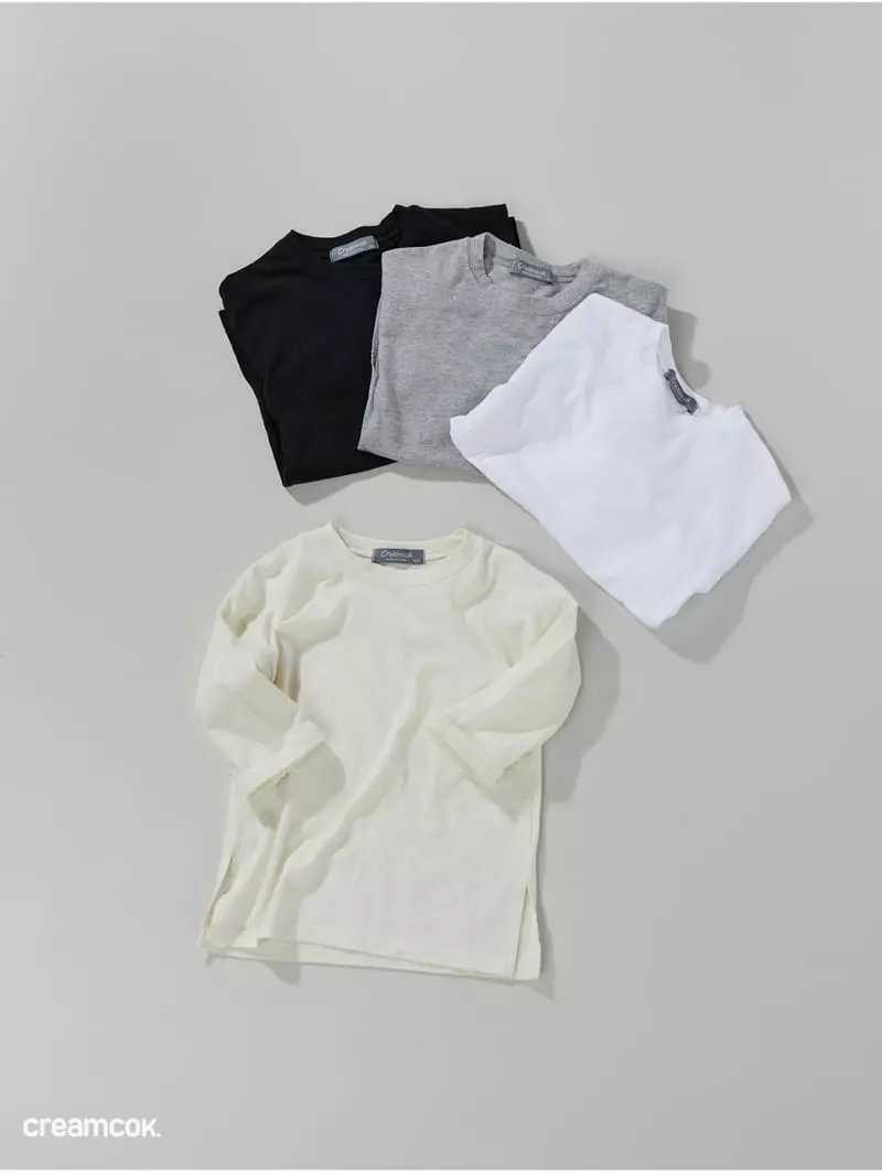Creamcok - Korean Children Fashion - #designkidswear - Layered Slit Long Sleeves Tee - 12